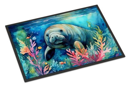 NEW Manatee Doormat Front Door Mat Indoor Outdoor Rugs for Entryway, Non Slip Washable Low Pile, 18H X 27W