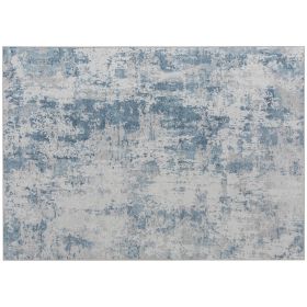 HOMCOM Area Rug 4x6, Machine Washable Rug, Non-Slip Modern Abstract Floor Carpet for Living Room, Bedroom, Dining Room, Blue