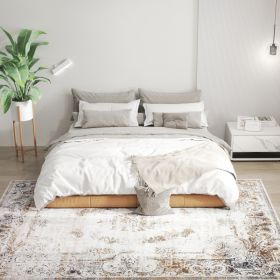 6x9 Boho Area Rug, Machine Washable Carpet For Living Room, Bedroom, Dining Room, Kitchen, Home Office, Brown (Color: Brown)