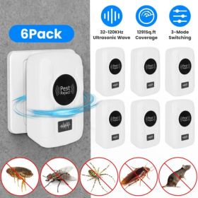 6-Pack Ultrasonic Insect Repellent - Dual Sound-Wave Tech (Option: 6Pcs)